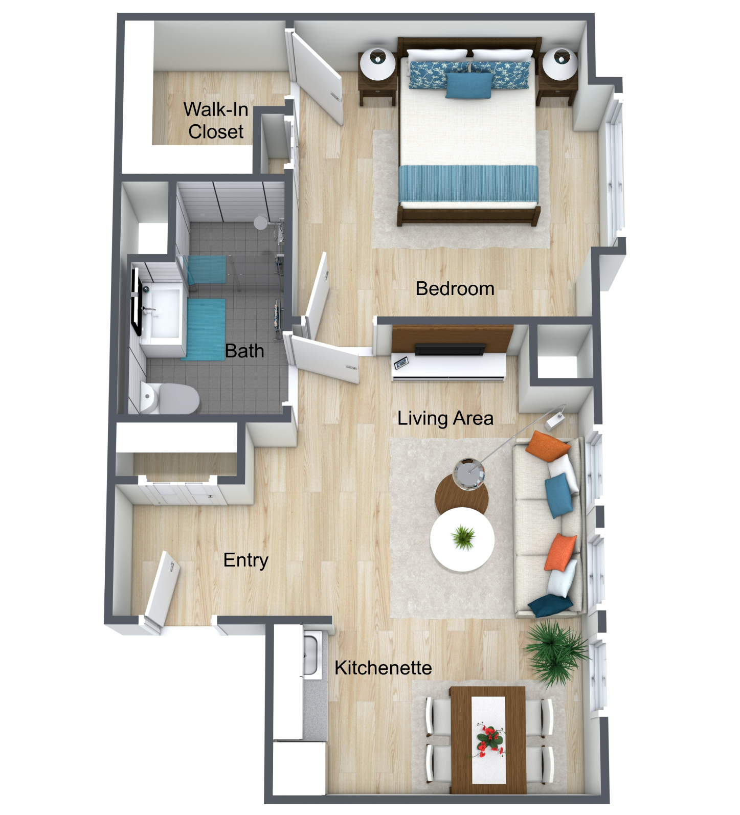 Rocky Ridge One Bedroom Aprox 650 sq. ft